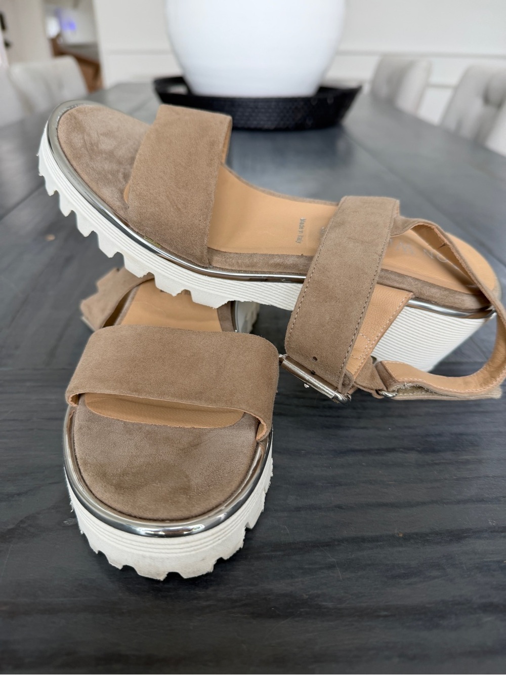 Ron White Elaria Buckle Suede Sandals